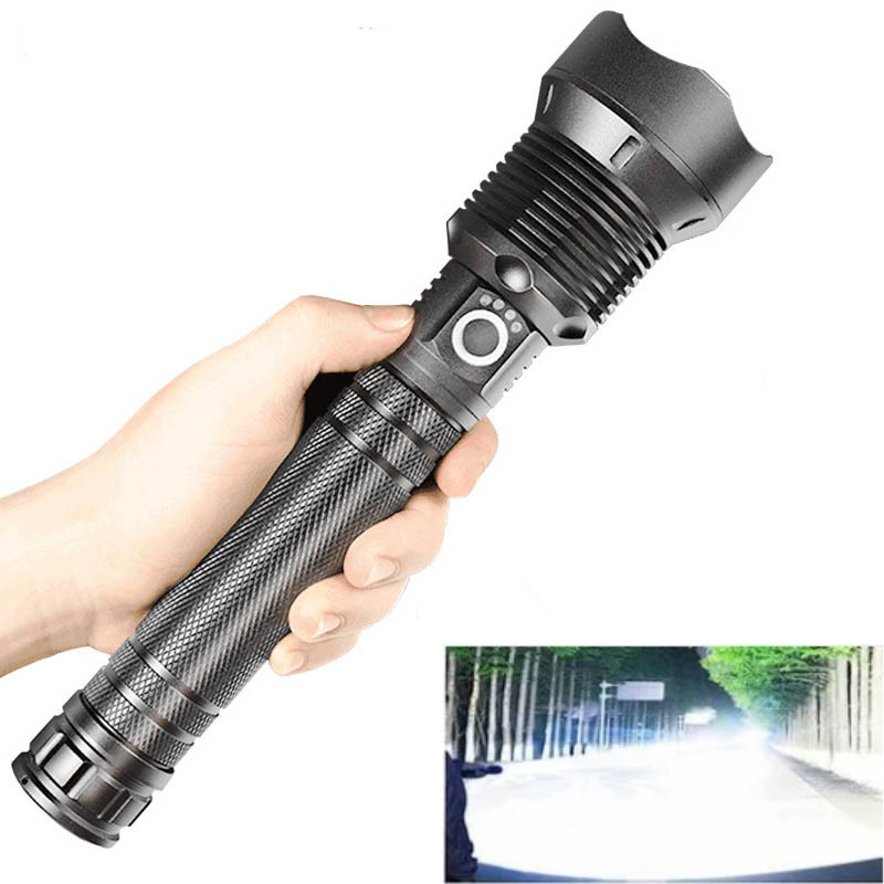 🔥Last Day 70% OFF! 🎉LED Rechargeable Tactical Laser Flashlight 90000 High Lumens
