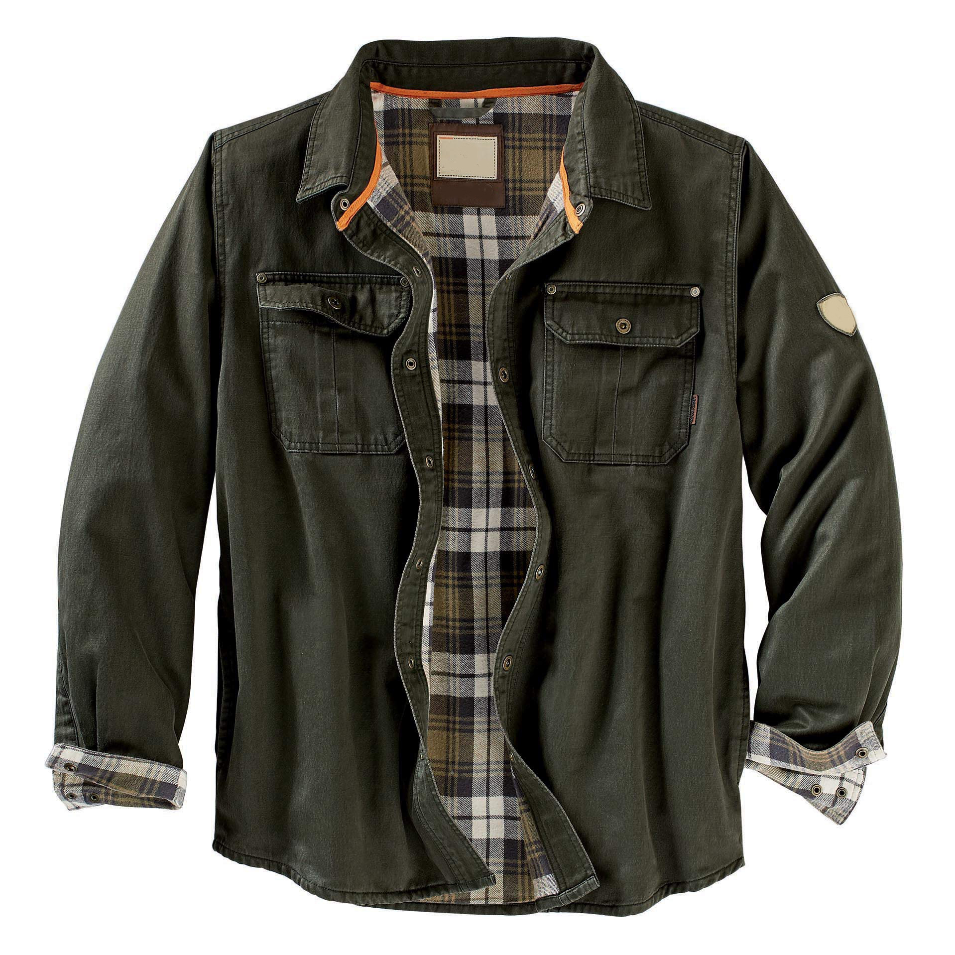Men’s Trucker Jacket – Structured Fit – Water-Resistant – Flannel Lined – Button Front