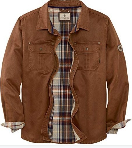 Men’s Trucker Jacket – Structured Fit – Water-Resistant – Flannel Lined – Button Front