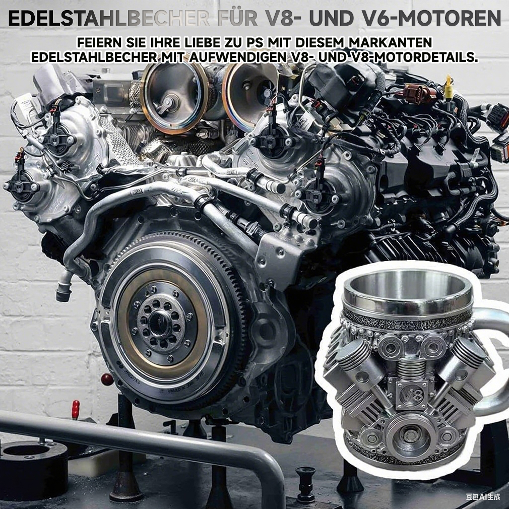 🔥Limitierte Auflage🎁V Engines Edelstahlbecher