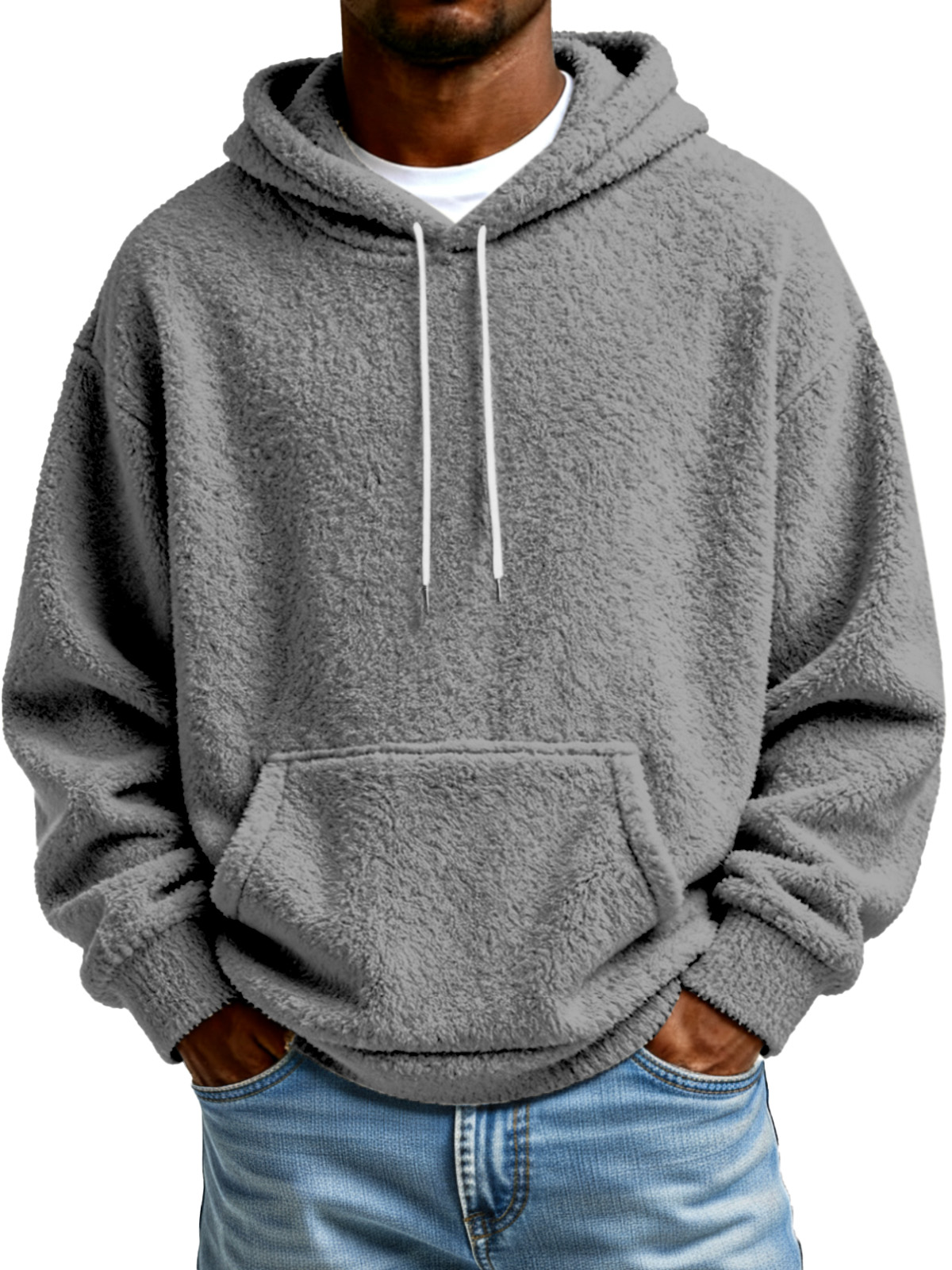 Autumn And Winter Solid Color Comfortable And Loose Double-sided Velvet Hooded Sweatshirt