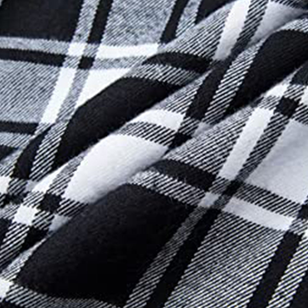 Ricemly Neue abnehmbare karierte Kapuzenjacke für Herren