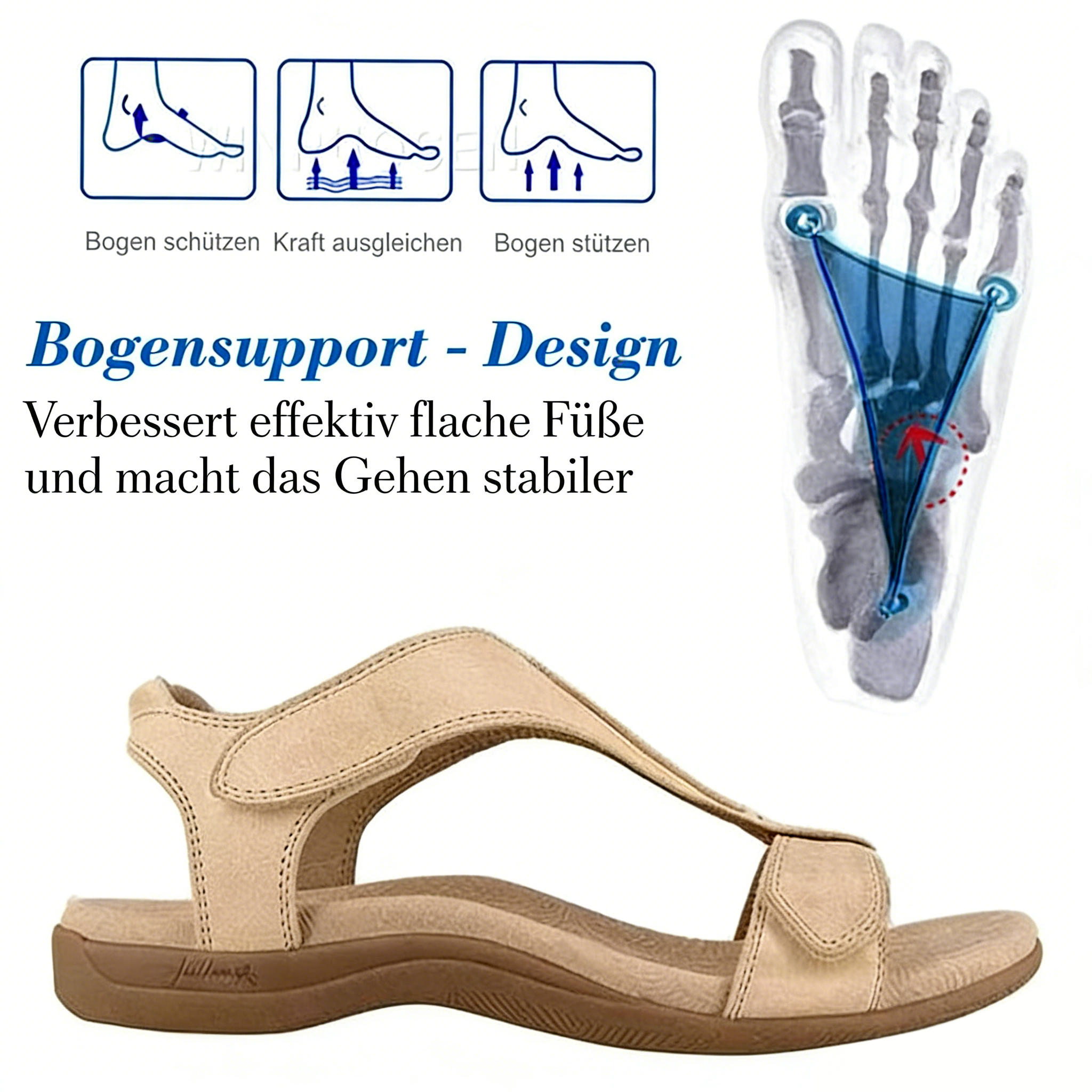 🎁 NUR HEUTE: 70 % RABATT 🎁 Orthopädische Keilsandalen für Damen | Perfekter Sitz für Ihre Füße