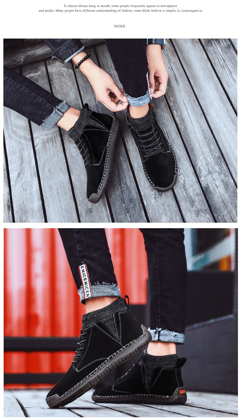 winter warm men's snow boots