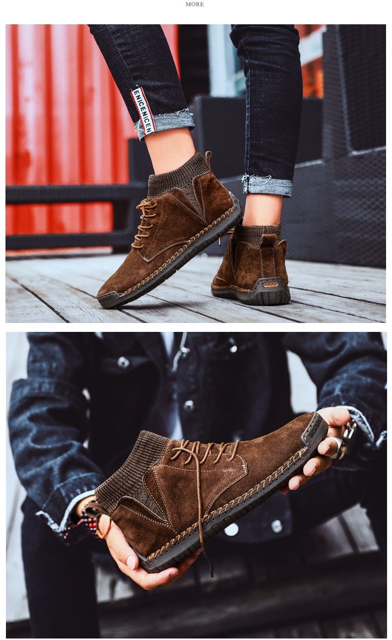 winter warm men's snow boots