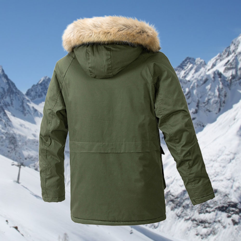 Ricemly Herren-Fleece-verdickte Kapuzenjacke mit mehreren Taschen