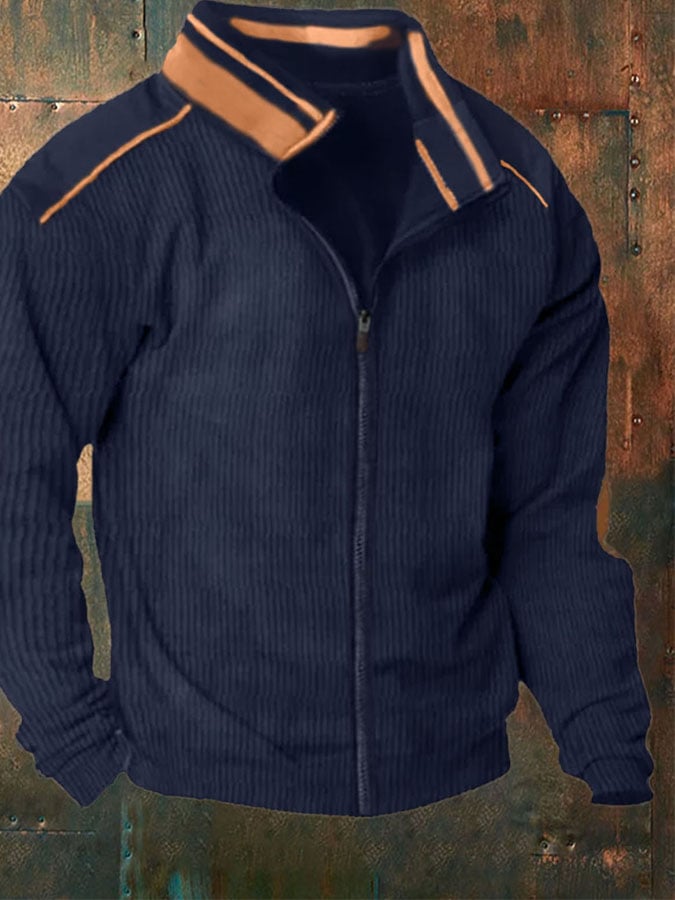 Lässiger Herren-Sweatshirt-Cardigan mit Reißverschluss
