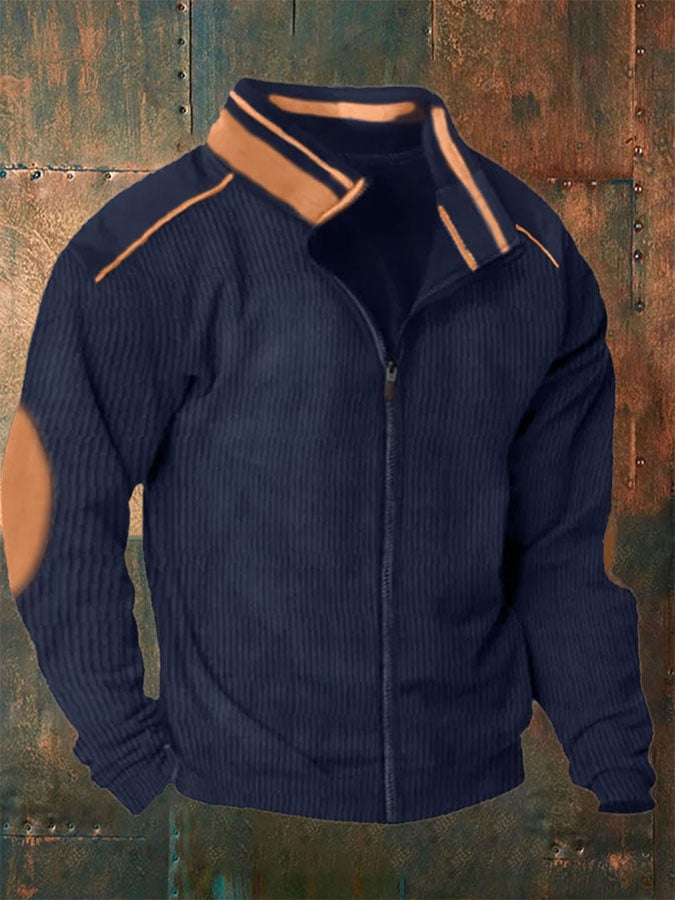 Lässiger Herren-Sweatshirt-Cardigan mit Reißverschluss