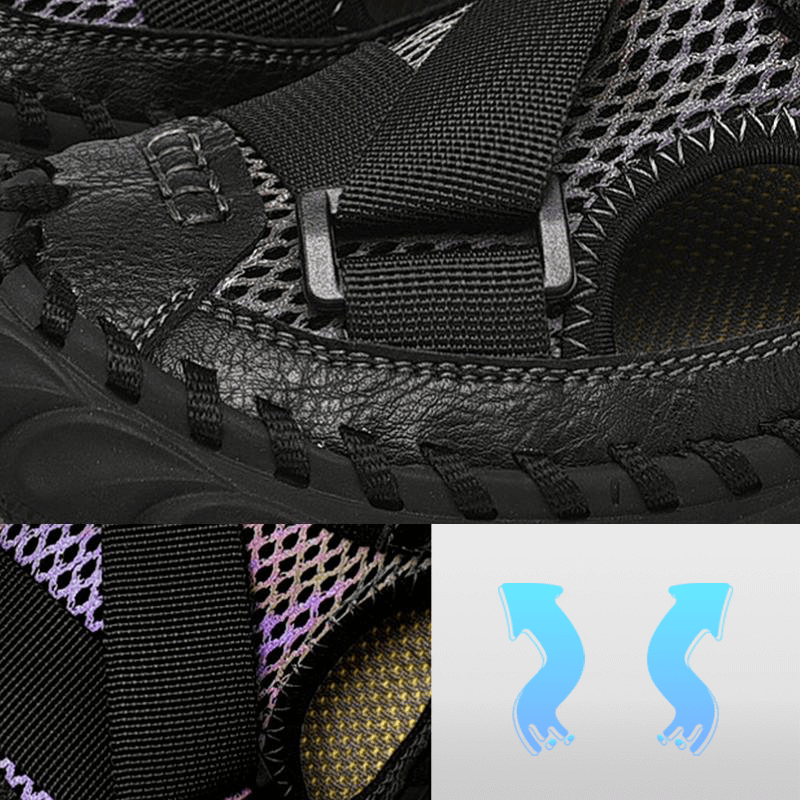 Herren Atmungsaktiv Sandalen aus Mesh Y033
