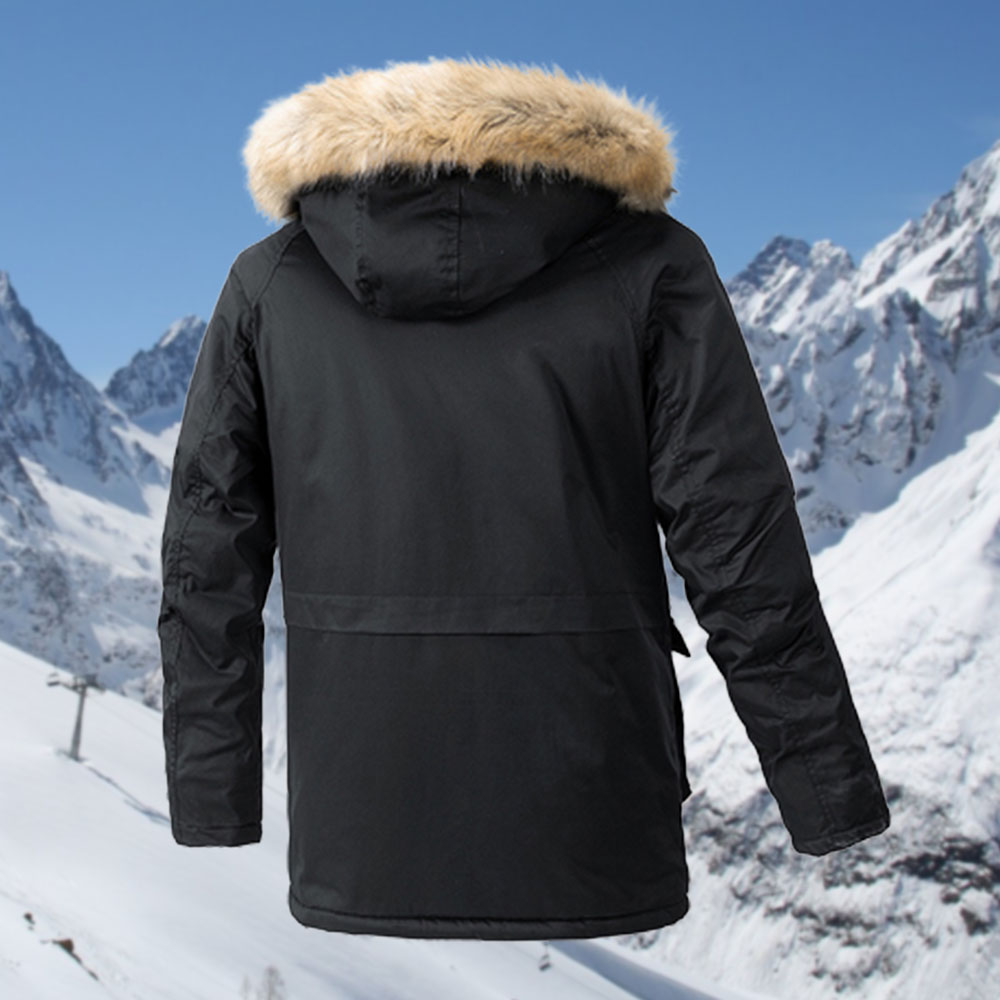 Ricemly Herren-Fleece-verdickte Kapuzenjacke mit mehreren Taschen