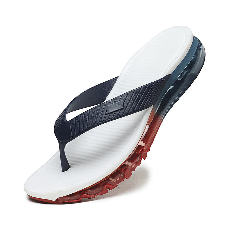 Unisex-Sommer-neue Gummi-Luftkissen-weiche alleinige Strand-Flip-Flops W062 (Kaufen Sie 2 versandkostenfrei)