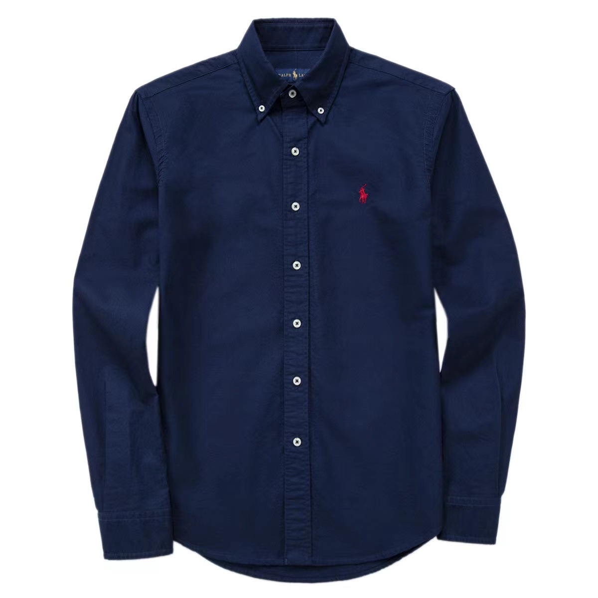 Herrenhemd aus Leinen und Baumwolle mit Knopfleiste