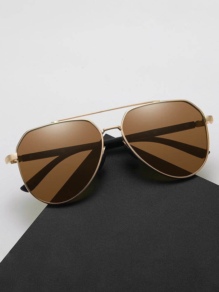 Fashion Round Cross Bar Polarized Sunglasses