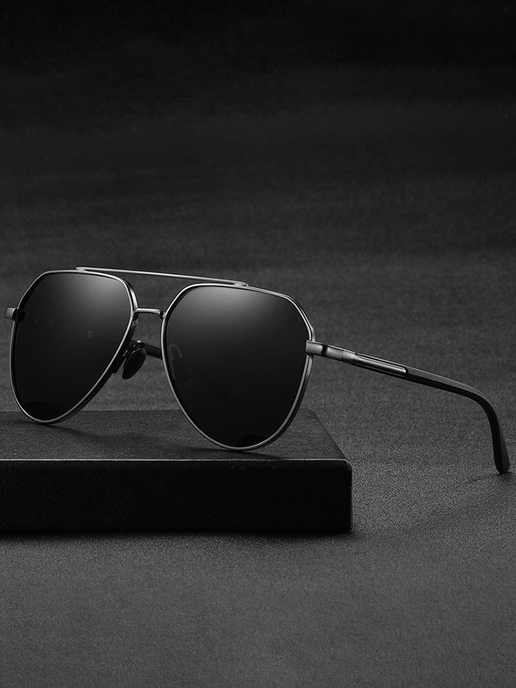 Fashion Round Cross Bar Polarized Sunglasses