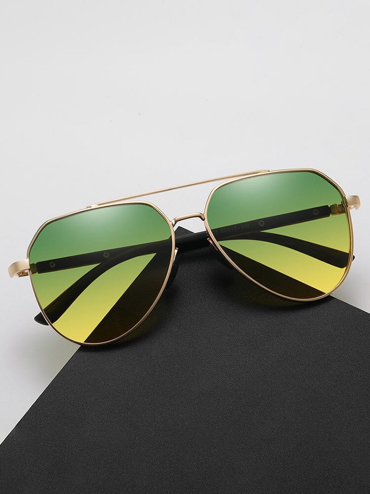 Fashion Round Cross Bar Polarized Sunglasses