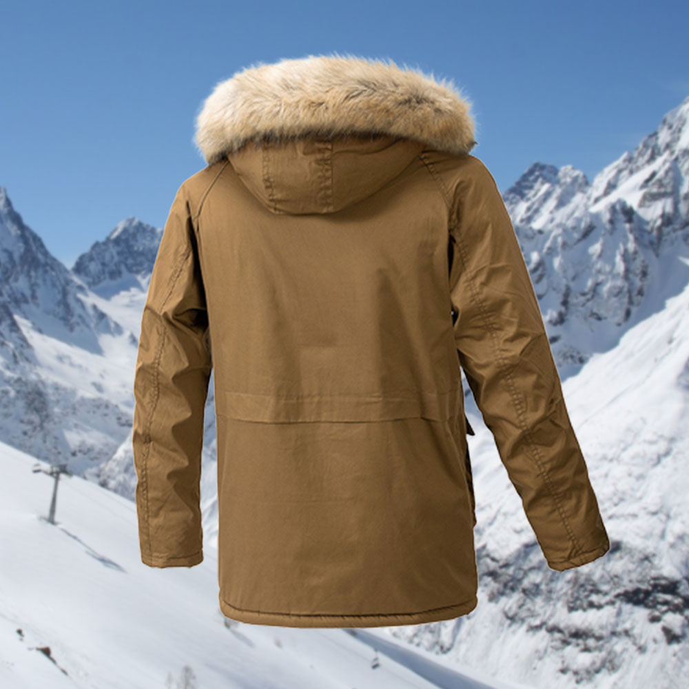 Ricemly Herren-Fleece-verdickte Kapuzenjacke mit mehreren Taschen