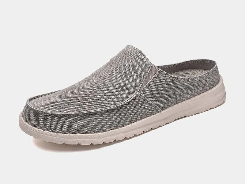 Herren verschleißfeste Hausschuhe ohne Schnürsenkel aus Segeltuch