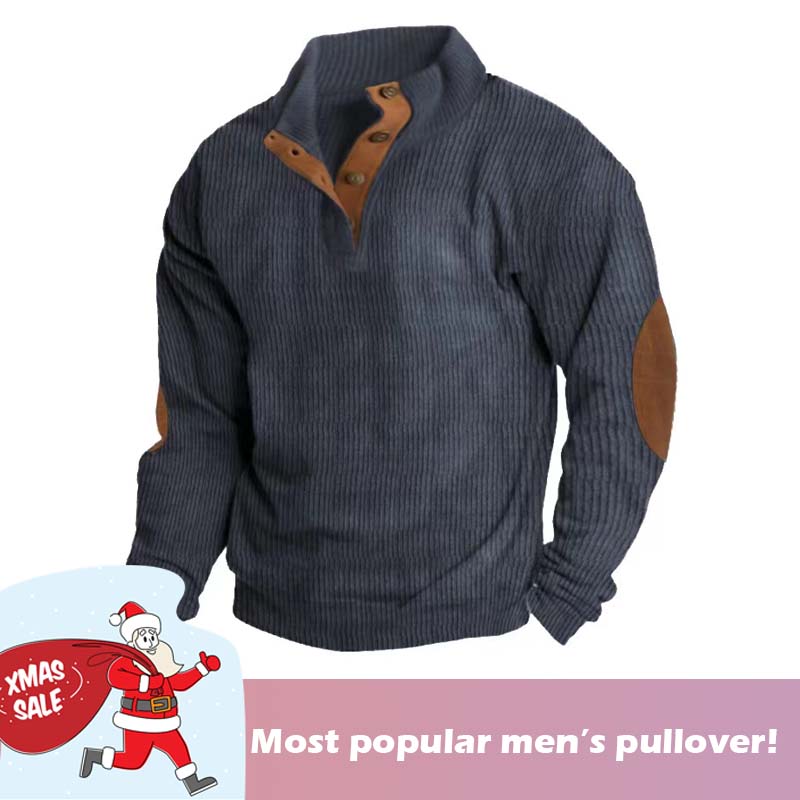 🔥 Lässiges Cord-Sweatshirt mit Stehkragen für Herren im Outdoor-Stil (verschleißfest und schmutzabweisend)