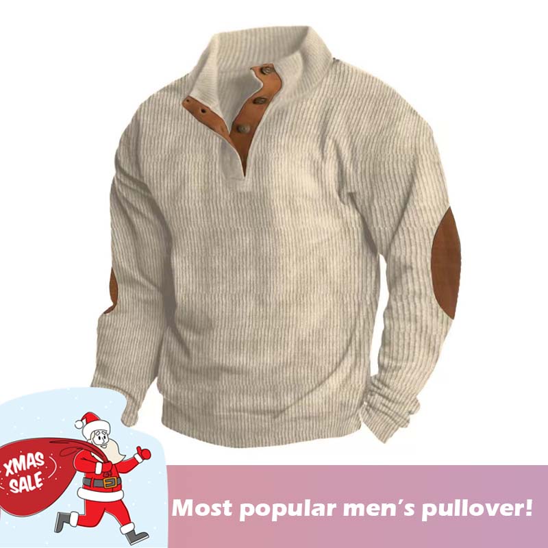 🔥 Lässiges Cord-Sweatshirt mit Stehkragen für Herren im Outdoor-Stil (verschleißfest und schmutzabweisend)