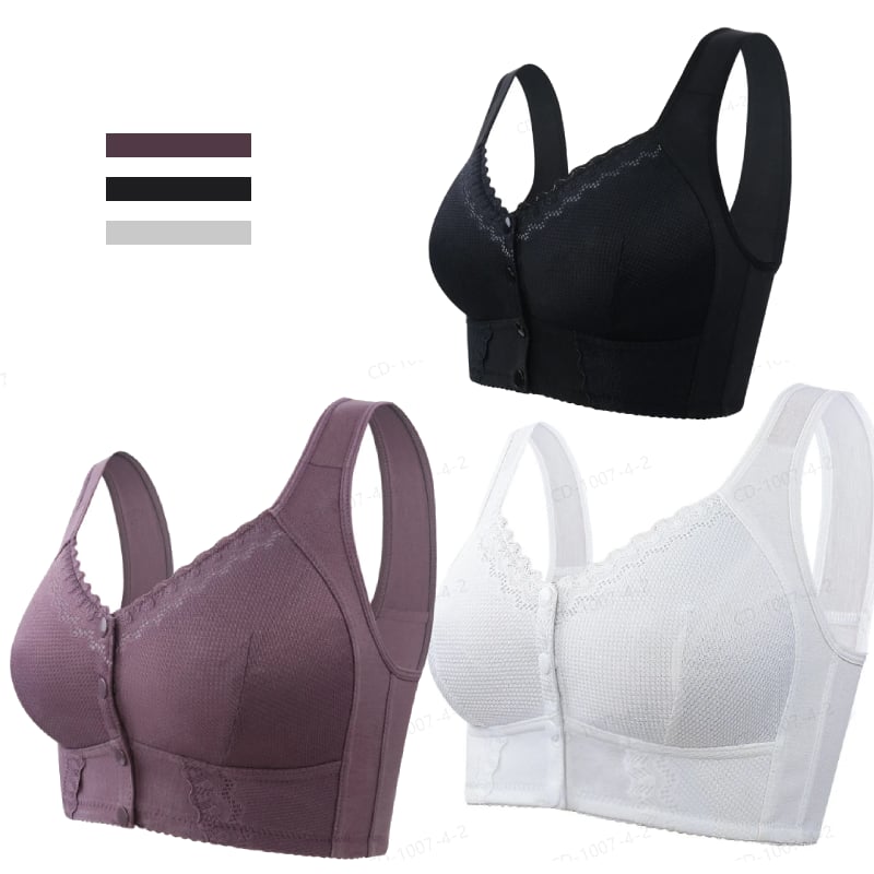 🌹Mother Day's Limited Sale Buy 1 Get 3 Packs🌹2024 New Front Closure Breathable Bra for Seniors