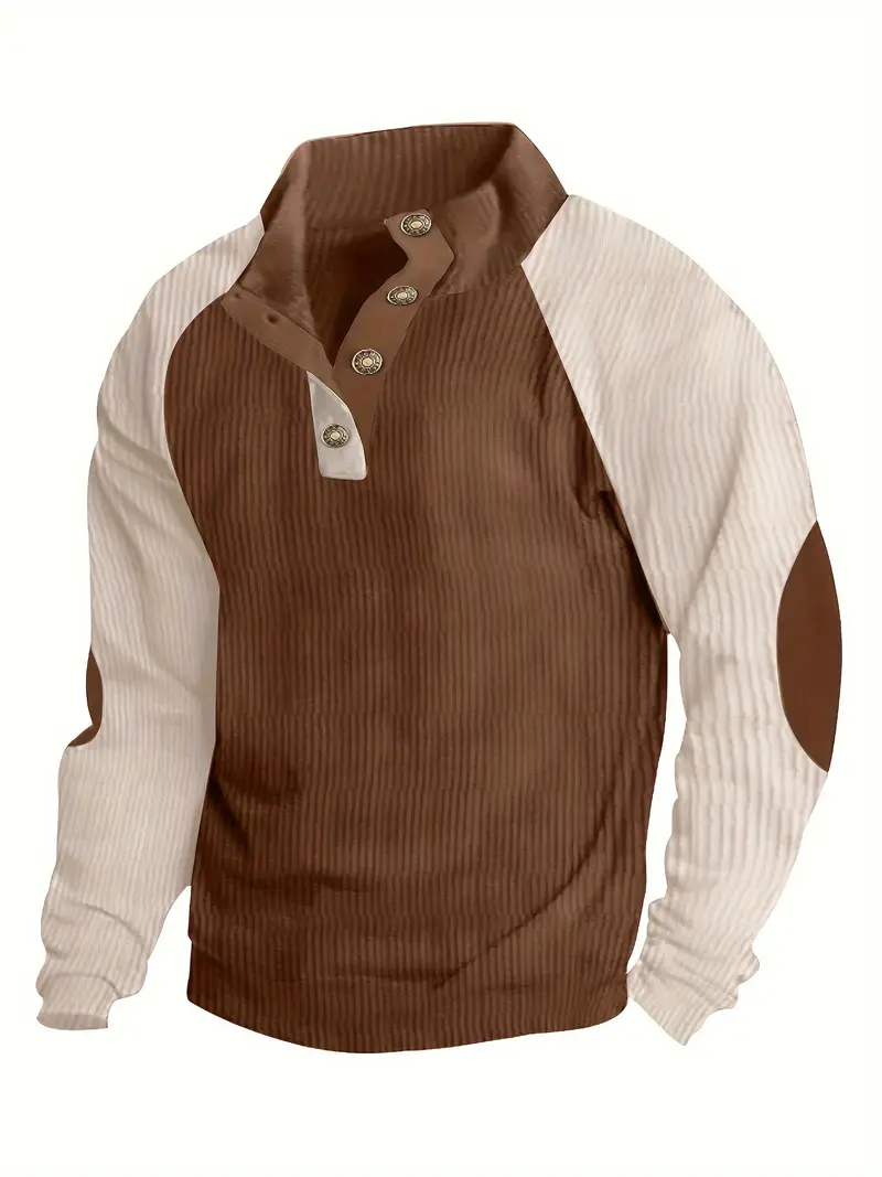 [Copy]🎁2024 New Year Hot Sale 90% OFF- Patsiny Men's Outdoor Casual Stand Cashmere Button Long Sleeve Sweater