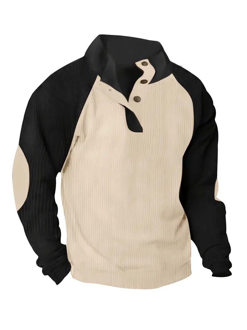 [Copy]🎁2024 New Year Hot Sale 90% OFF- Patsiny Men's Outdoor Casual Stand Cashmere Button Long Sleeve Sweater