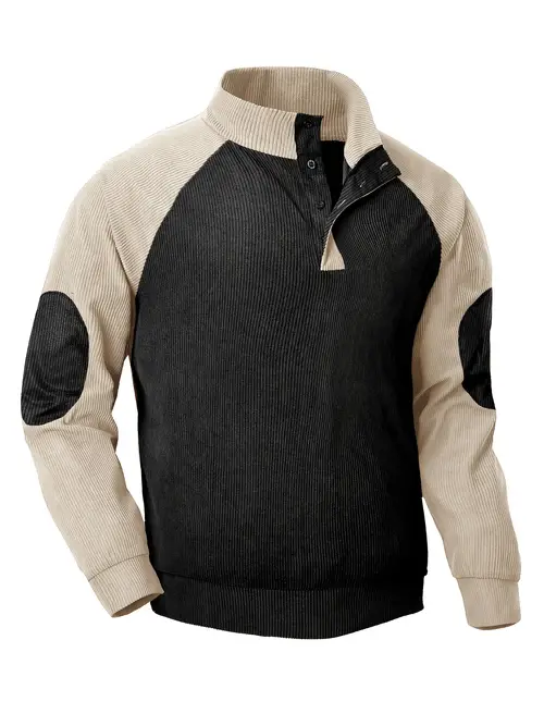 [Copy]🎁2024 New Year Hot Sale 90% OFF- Patsiny Men's Outdoor Casual Stand Cashmere Button Long Sleeve Sweater