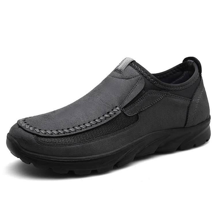 Men Handmade Side Breathable Casual Comfortable Leather Shoes