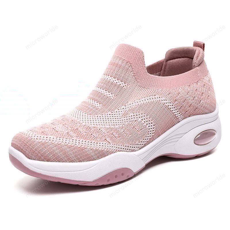 Autumn new style Women's Woven Breathable Casual Wedge Sneakers