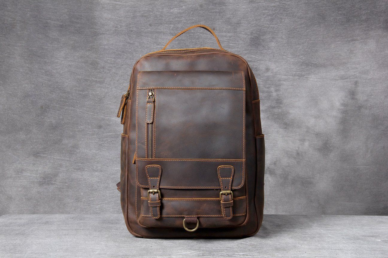 convertible tan real leather work bag