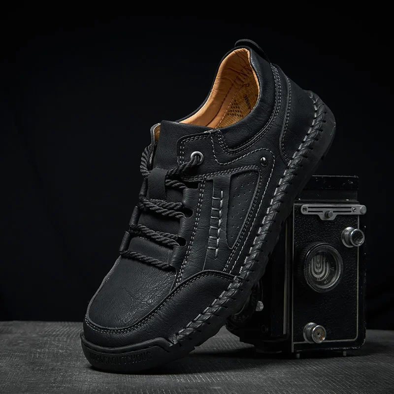 Men's Leather Casual Outdoor Hiking Sneakers