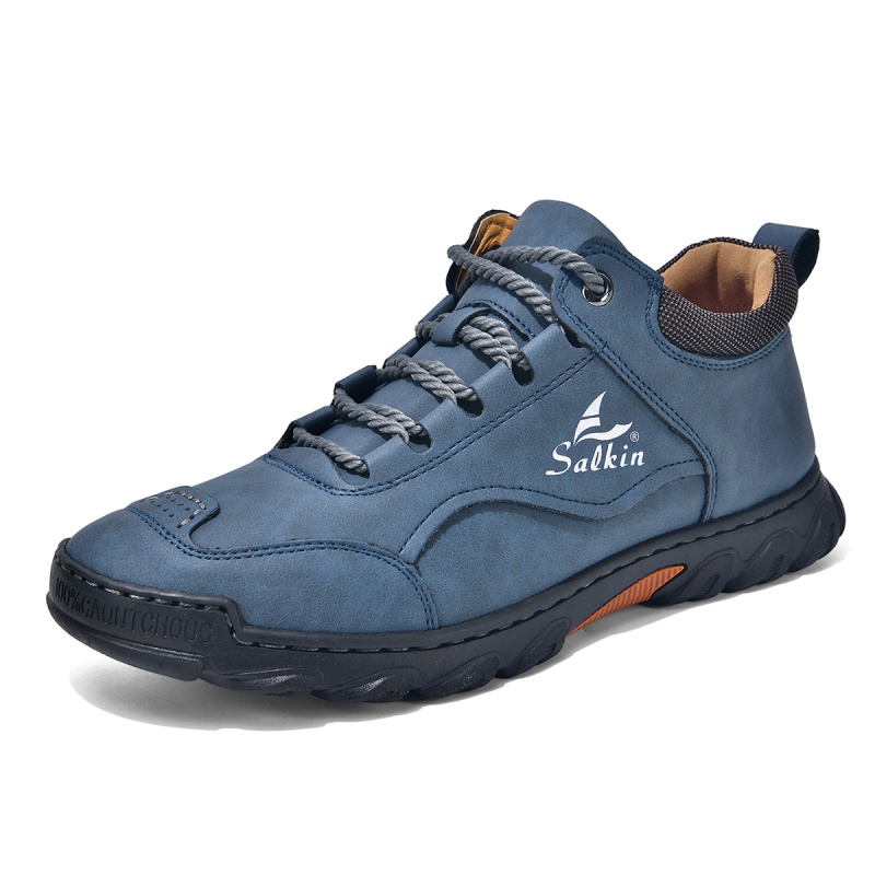 ✅ASTM-Certified Men’s Premium Leather Outdoor Shoes – Wide Toe, Arch Support, Waterproof & Non-Slip