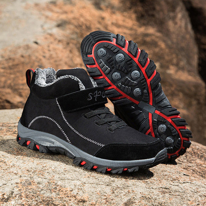 MEN'S COMFORTABLE LINED FLEECE ARCH SUPPORT SNEAKERS