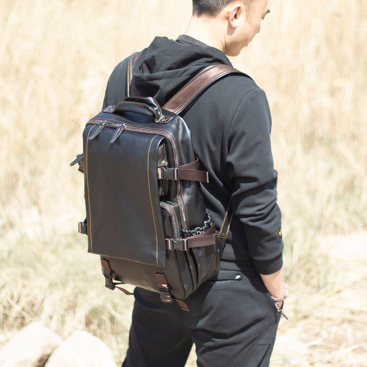 men black backpack