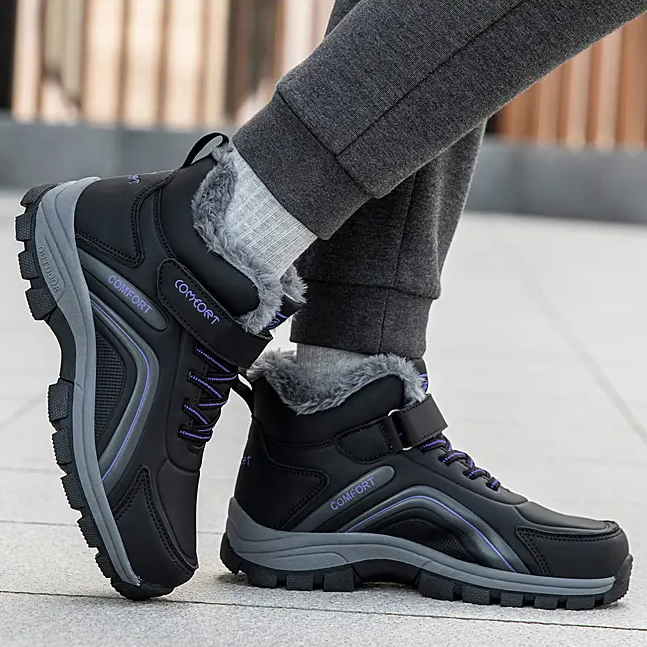 WOMEN'S COMFORTABLE FLEECE HIGH TOP PLATFORM CASUAL SHOES