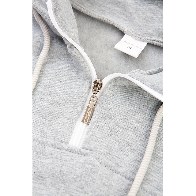 Men's Hoodie Quarter Zip Hoodie Tactical Streetwear Cool Casual Spring &  Fall Clothing