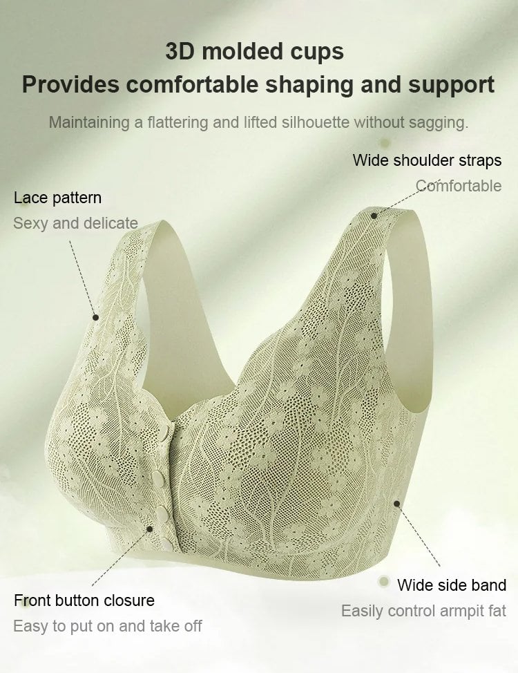 Front-Open Wire-Free Bra for Middle-Aged and Elderly