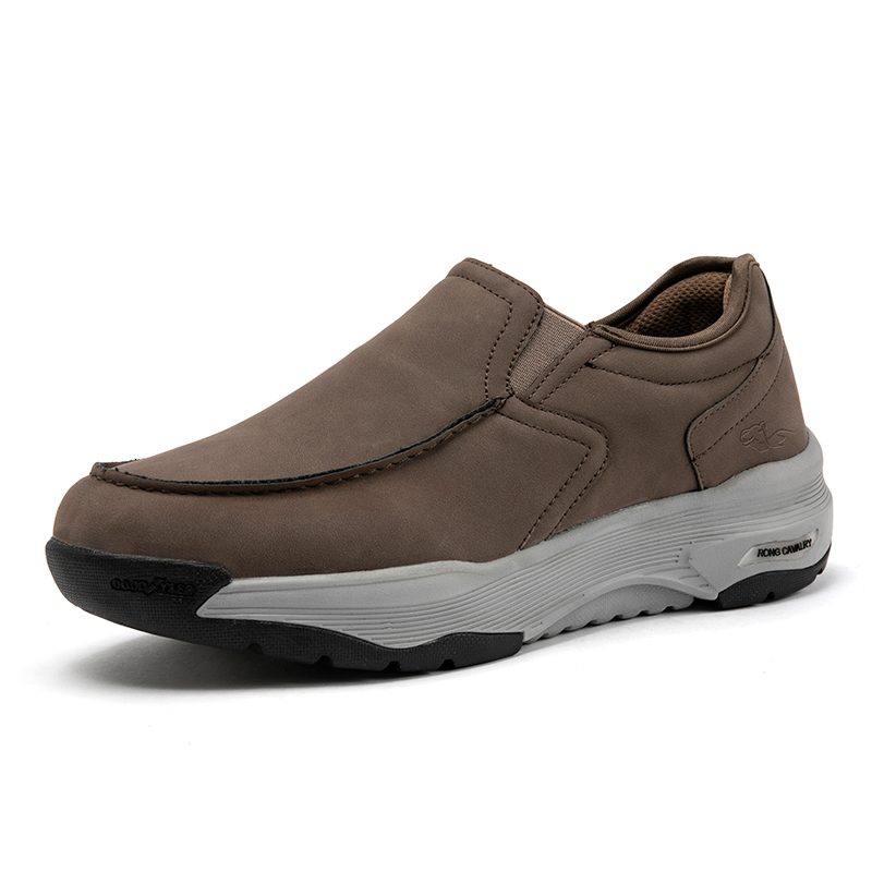 MEN'S COMFORTABLE GENUINE LEATHER SNEAKERS WITH ARCH SUPPORT AND SHOCK ABSORPTION
