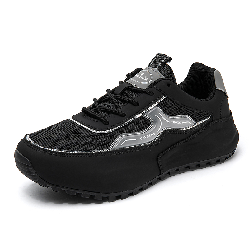 MEN'S LEATHER COMFORTABLE THICK SOLE SLIP-ON CASUAL SPORTS SHOES