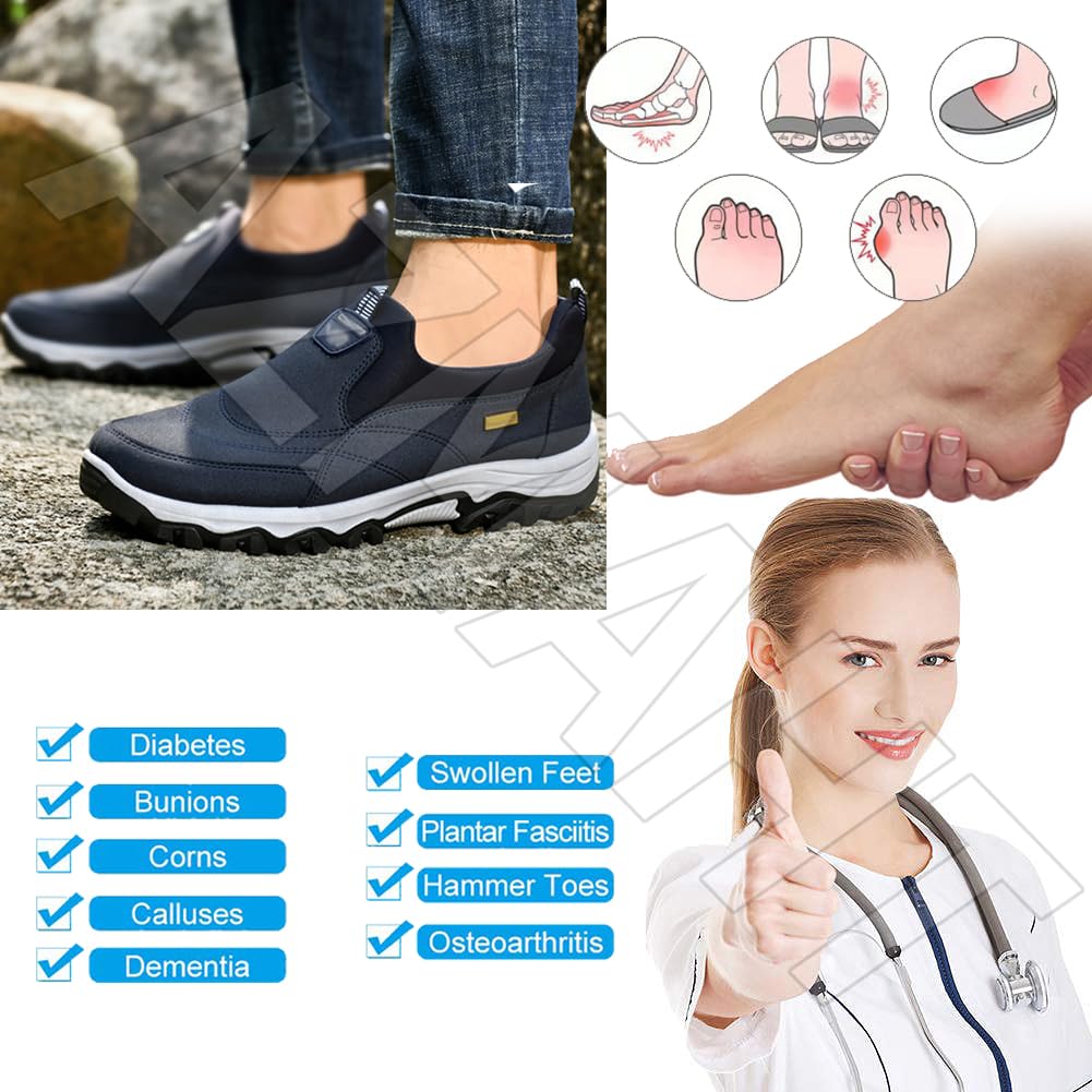🔥LAST DAY 70% OFF🔥Men's Arch Support & Breathable and Light & Non-Slip Shoes - Proven Plantar Fasciitis, Foot and Heel Pain Relief