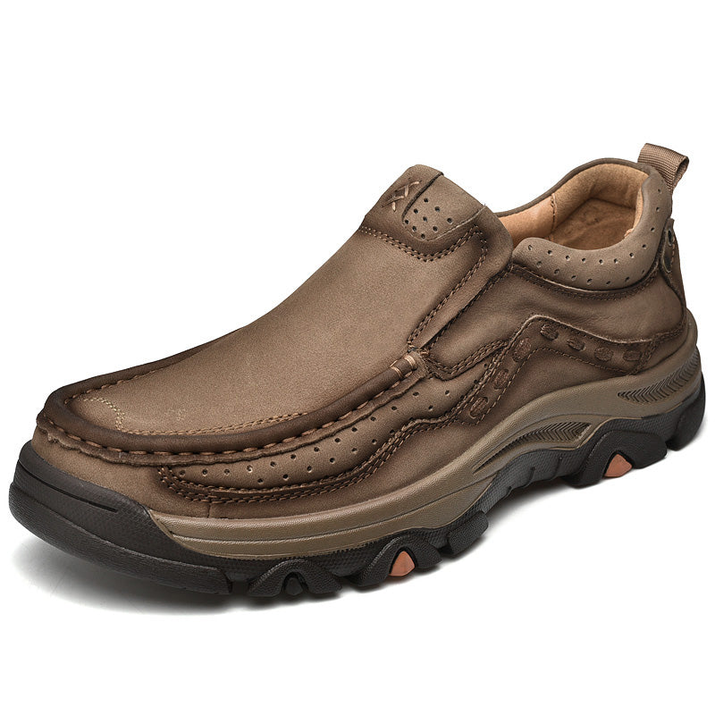 Sinarey®— Mens Slip On Leather Casual Walking Shoes