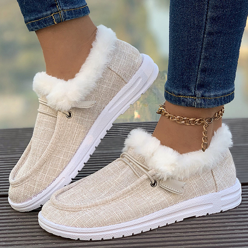 Orthoture's Winter Round-Toe Flats,Breathable Orthopedic Slip On Walking Shoes.