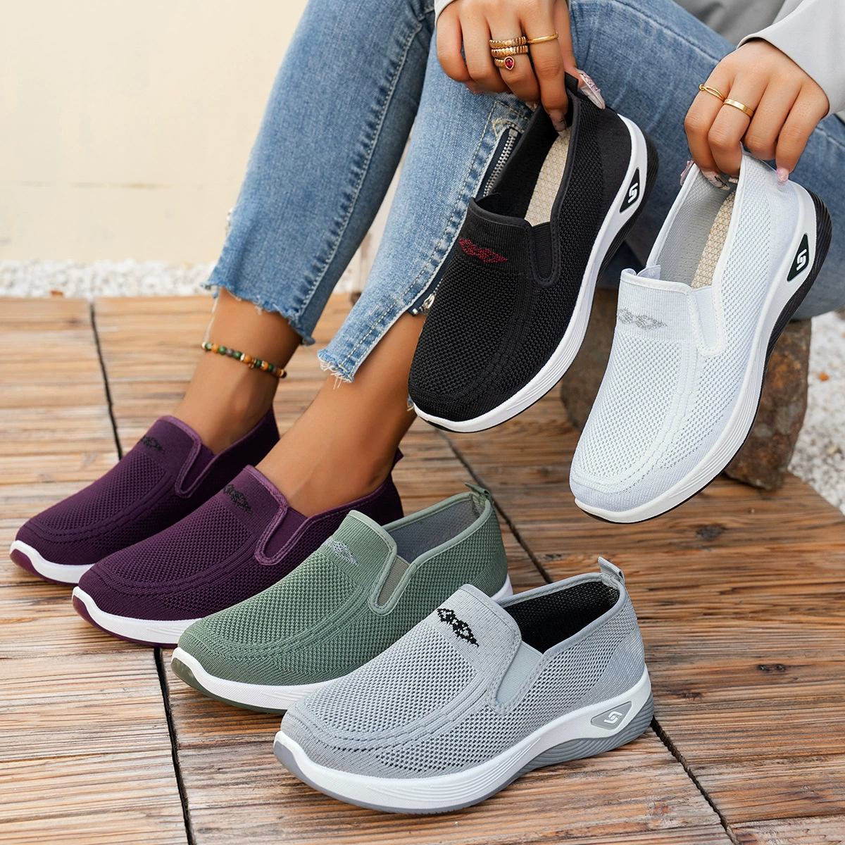 🔥Last Day Promotion 70% OFF🔥- Women's Comfortable Breathable Knitted Sneakers