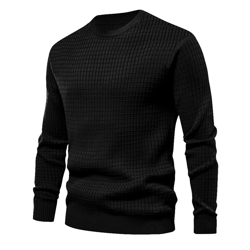 LAST DAY 70% OFF- Men's Knitted Sweaters Thin Small Square Casual Long-Sleeved Tops