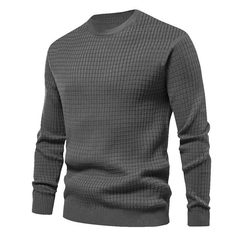 LAST DAY 70% OFF- Men's Knitted Sweaters Thin Small Square Casual Long-Sleeved Tops