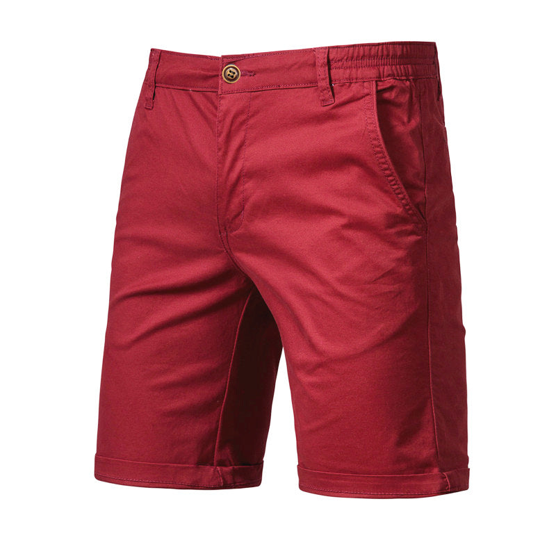 Men's Cargo Shorts Hiking Shorts Pocket Plain Comfort Breathable Short Sports Outdoor Casual Daily Cotton Blend Fashion Streetwear Black Wine Micro-elastic