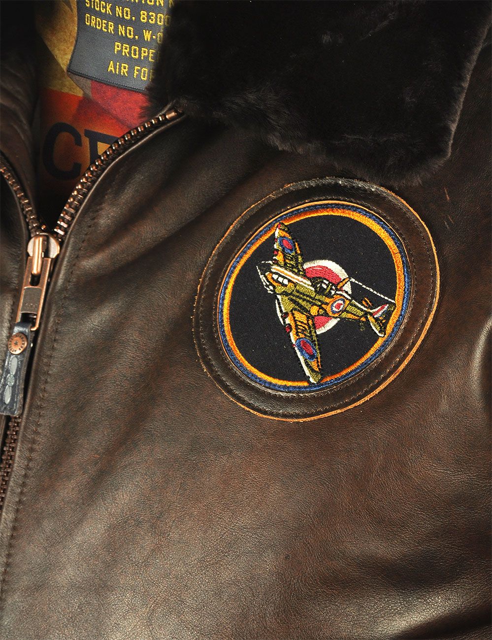 B-15 SPITFIRE FLIGHT LEATHER JACKET[FREE SHIPPING TODAY]