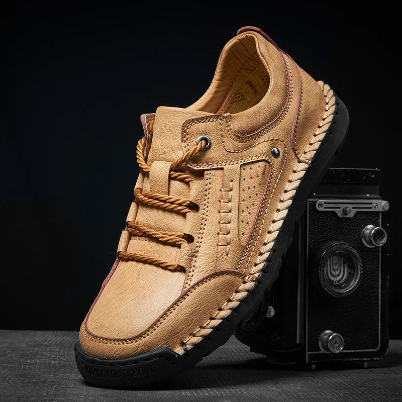 Men's Leather Casual Outdoor Hiking Sneakers