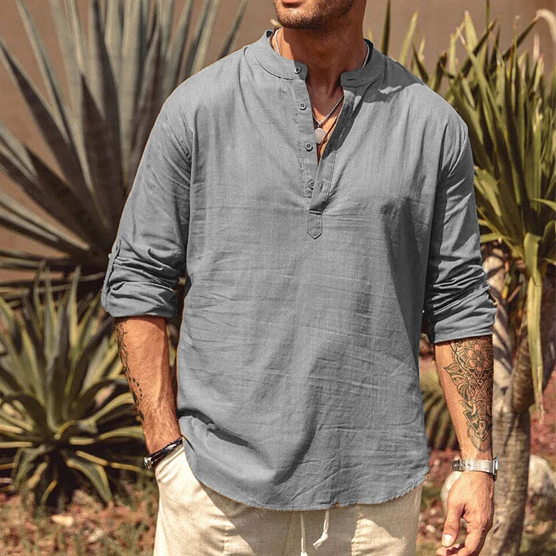 Men s Linen Casual Shirt Long Sleeve Ameriwalk Men s Linen Casual Shirt Long Sleeve Ameriwalk