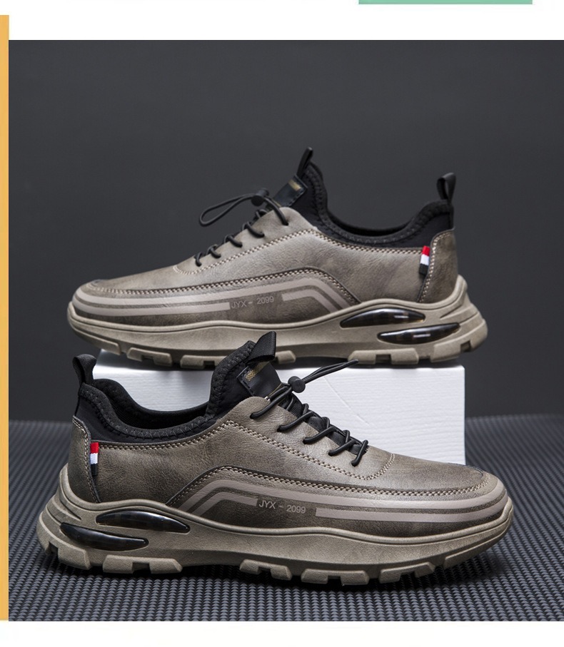 🔥Last Day Promotion 70% OFF 🎁 Men's Casual Leather Good Arch Support & Non-slip Outdoor Breathable Walking Shoes - 6803